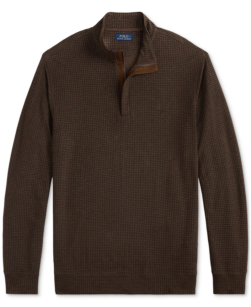 Polo Ralph Lauren Men's Big & Tall Houndstooth Luxury Jersey Pullover