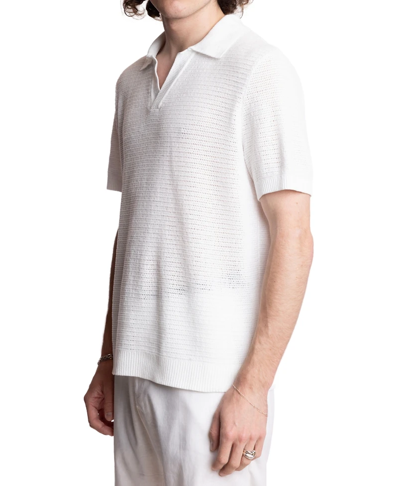 Paisley & Gray Men's Slim Fit Short Sleeve Open Collar Polo Shirt