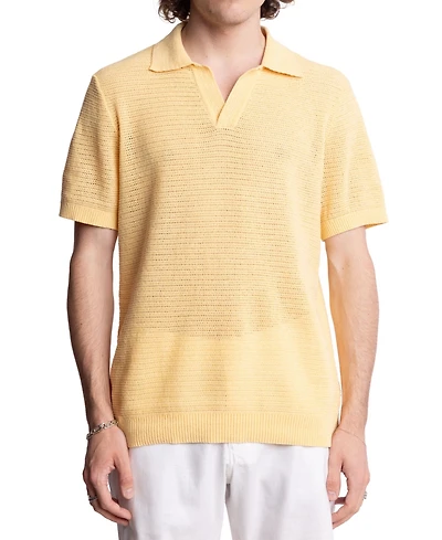 Paisley & Gray Men's Slim Fit Short Sleeve Open Collar Polo Shirt