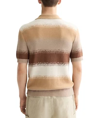 Scotch & Soda Men's Relaxed Fit Short Sleeve Striped Polo Shirt