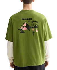Scotch & Soda Men's Relaxed Fit Short Sleeve Graphic T-Shirt