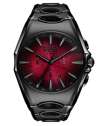 Diesel Men's D-Curve Quartz Chronograph Black Stainless Steel Watch, 48mm