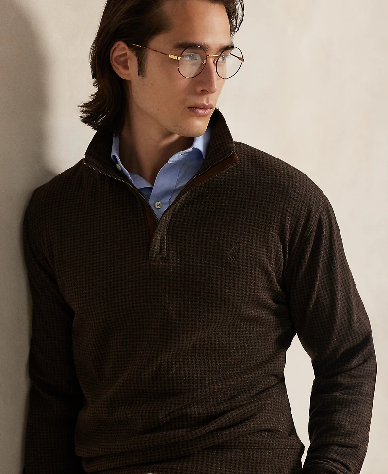 Polo Ralph Lauren Men's Houndstooth Luxury Jersey Pullover