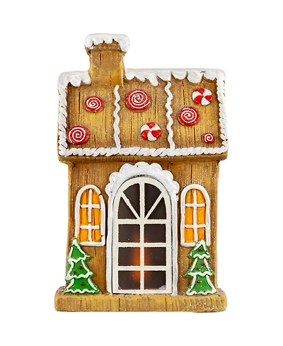 Northlight 14" Led Peppermint Gingerbread House Christmas Decoration