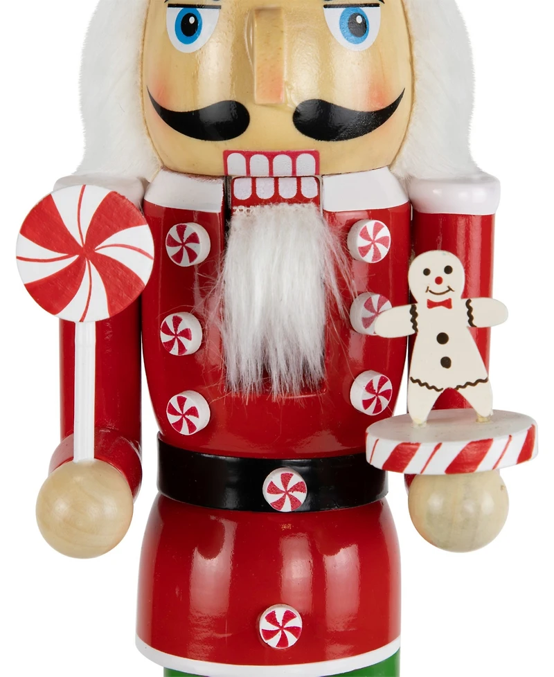 Northlight 15" Peppermint Candy Nutcracker Christmas Figure