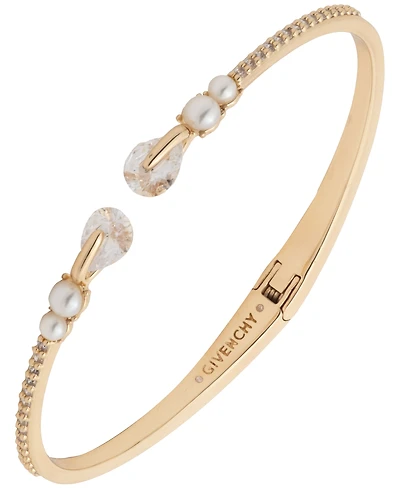 Givenchy Faux-Pearl Crystal Cuff Bracelet