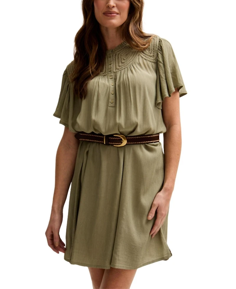 Lily and Lionel London Women's Roma Angel Sleeve Mini Dress