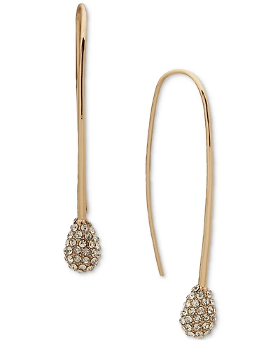 Dkny Pave Pear-Shape Threader Earrings