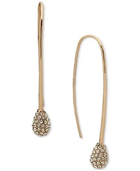 Dkny Pave Pear-Shape Threader Earrings