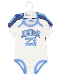 Jordan Baby 3-Pack Short-Sleeve Jersey Bodysuits