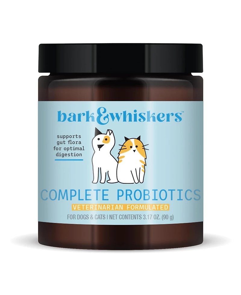 Bark & Whiskers Complete Probiotics, for Dogs and Cats, 3.17 oz (90 g), Supports Immune Function, Digestive Support, Veterinarian Formulated, Non Gmo