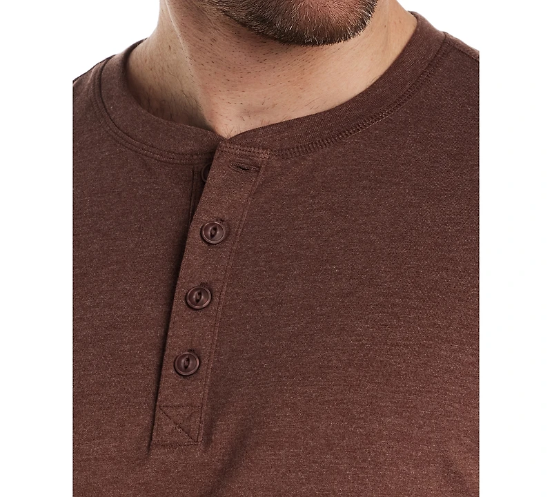 Weatherproof Vintage Men's Long-Sleeve Jersey Henley Shirt