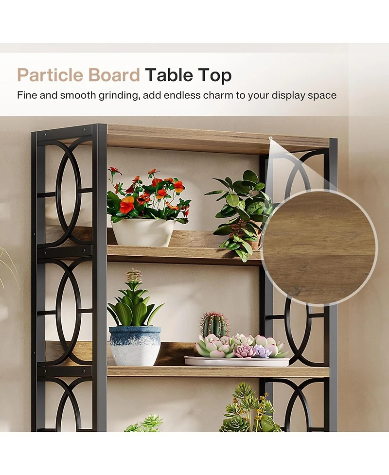 Tribesigns 6-Tier Indoor Plant Stand, 70.86-Inch Tall Industrial Plant Stand Heavy-Duty Freestanding Display Shelf for Indoor, Balcony, Garden (Rustic
