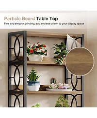 Tribesigns 6-Tier Indoor Plant Stand, 70.86-Inch Tall Industrial Plant Stand Heavy-Duty Freestanding Display Shelf for Indoor, Balcony, Garden (Rustic