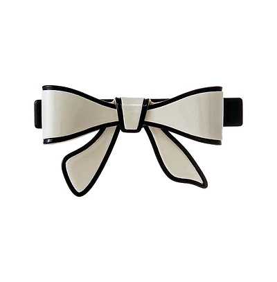 Two Tone Bow Tie Hair Barrette By Adina Eden