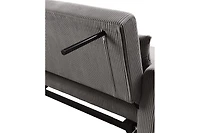 Homlux 54"W Brown Corduroy Convertible Sleeper Loveseat