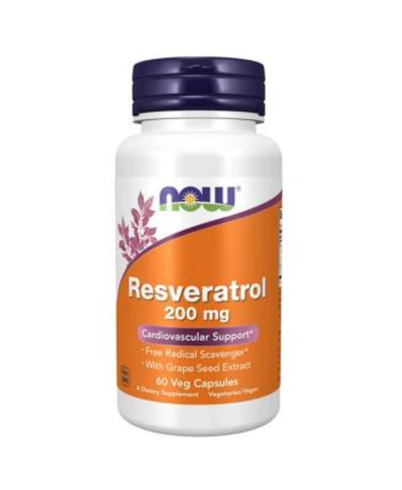 Now Foods Natural Resveratrol 200 Mg 60 Vcaps