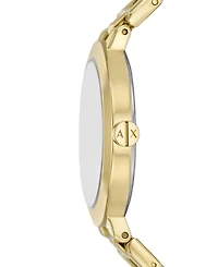 A|X Armani Exchange Women's Quartz Two-Hand Gold Stainless Steel Watch, 36mm