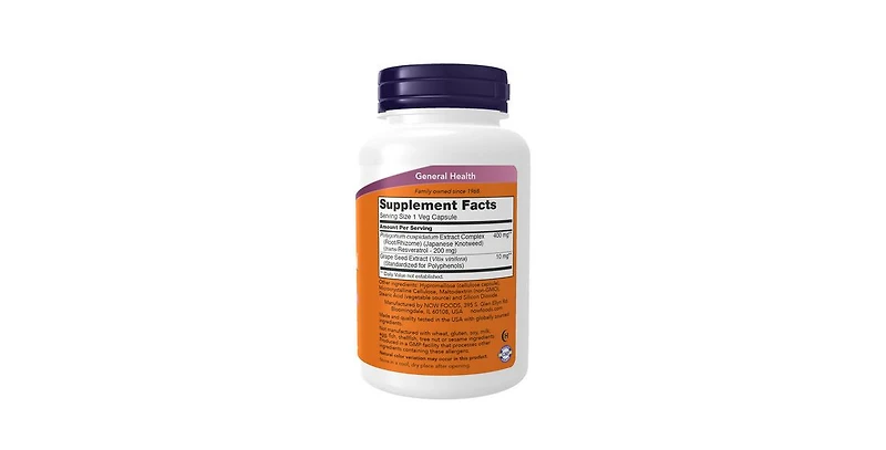Now Foods Natural Resveratrol ,200 mg ,120 Vcaps