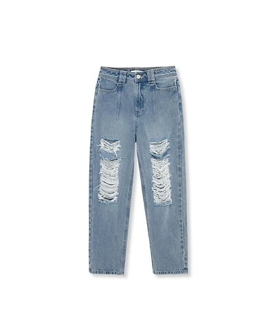 H by Habitual Big Girls Tapered Distressed Jeans