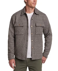 Weatherproof Vintage Men's Mixy Knit Long Sleeve Snap-Front Shirt Jacket