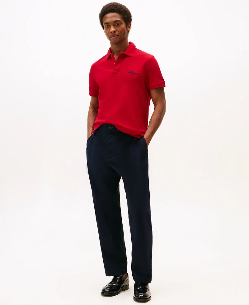 Tommy Hilfiger Men's Regular-Fit Logo Script Polo Shirt