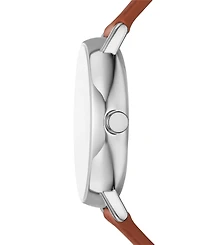 Skagen Men's Signatur Quartz Multifunction Brown Leather Watch, 40mm