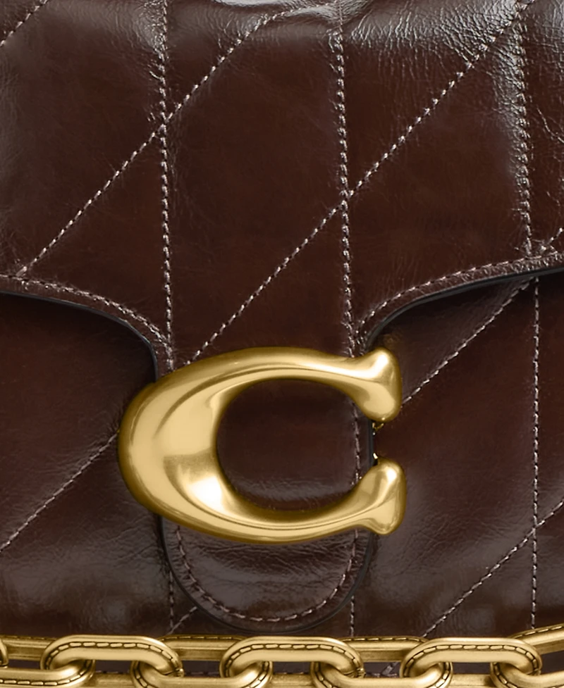 Coach Chain Tabby Medium Quilted Leather Shoulder Bag