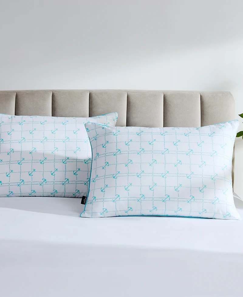 Nautica Anchor Grid 2-Pack Pillow, King