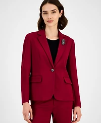 Anne Klein Women's Embellished One-Button Blazer
