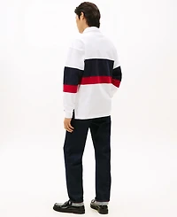 Tommy Hilfiger Men's Stripe Logo Rugby Shirt