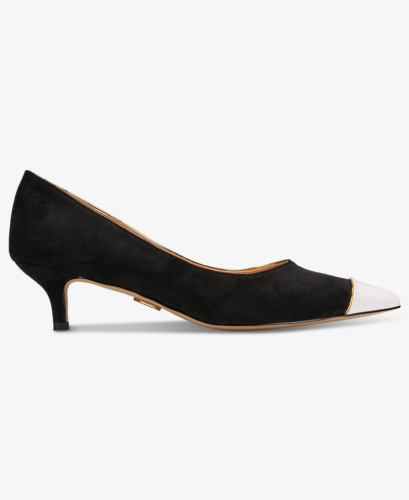 Things Ii Come Women's Jacey Luxurious Pointed-Toe Kitten Heel Pumps