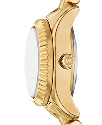 Michael Kors Women's Lexington Three-Hand Gold-Tone Stainless-Steel Watch, 19mm and Bracelet Gift Set