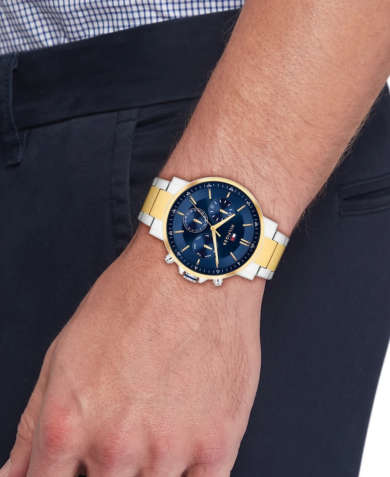 Tommy Hilfiger Men's Multifunction Two-Tone Stainless-Steel Bracelet Watch, 43mm