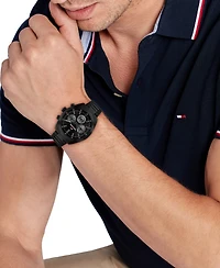 Tommy Hilfiger Men's Chronograph Black Ip Stainless Steel Bracelet Watch, 40mm