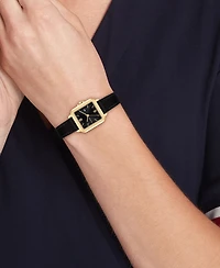 Tommy Hilfiger Women's Quartz Black Leather Strap Watch, 22.5mm