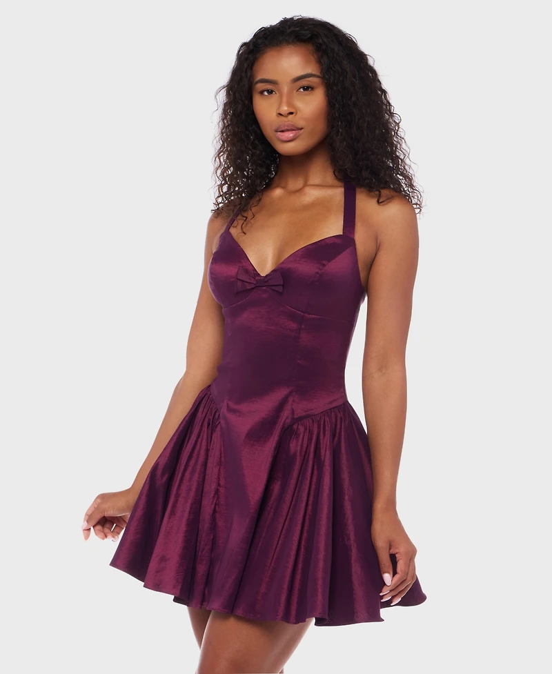 Alex & Sophia Juniors' Sleeveless Short Fit Flare Dress
