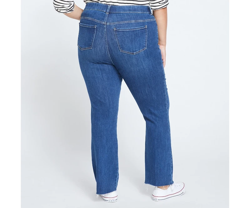 Universal Standard Womens Plus Sinead High Rise Bootcut Jeans