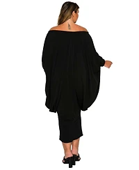 L I V D Plus Eero Off Shoulder Taper Hem Dress
