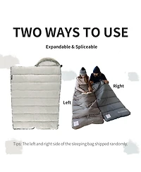 Naturehike Sleeping Bag for Adults with Hood,33 Lightweight Hollow Cotton Sleeping Bag,3 Seasons Waterproof Spliceable Sleeping Bags