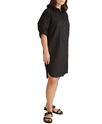 Universal Standard Plus Linen Rubicon Shirtdress