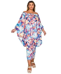 L I V D Plus Halle Off Shoulder Taper Hem Dress