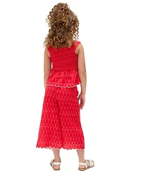 Raffya Kids Little Girls Sia Shirred Floral Print Co-Ord Set