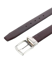 Trafalgar Men's Filippo 35mm Reversible Italian Pebble Leather Belt