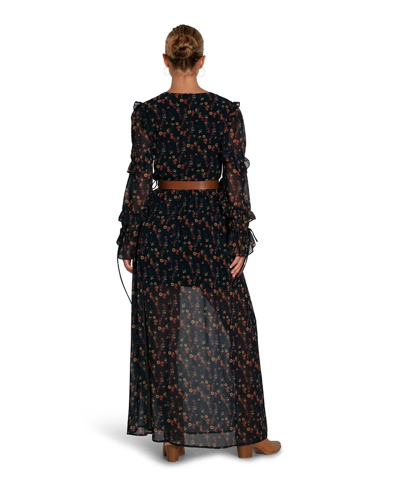 Belle & Bloom Women's Come As You Are Floral Maxi Dress