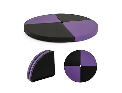 Akiudex Pole Dance Crash Mat Round Portable Yoga Mat with Epe Foam