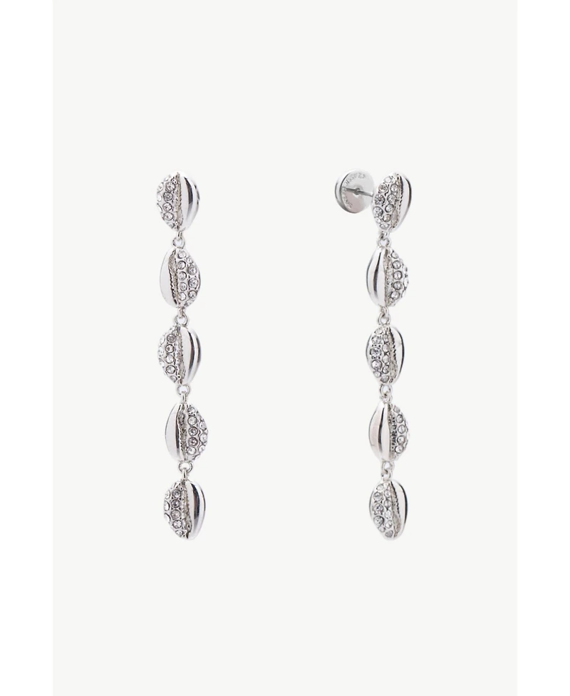Classicharms Lucia Cascade Pave Shell Drop Earrings