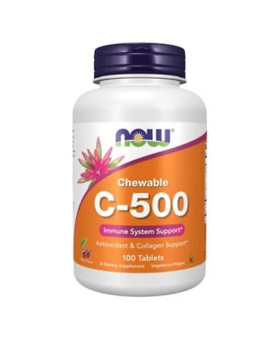 Now Foods Vitamin C 500 Cherry Chewable 100 Tabs
