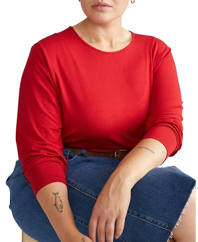 Universal Standard Plus Joan Liquid Jersey Long Sleeve Top