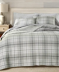 Charter Club Brushed Cotton Plaid 3-Pc. Quilt Set, Full/Queen, Macy's Exclusive